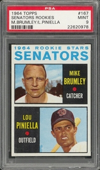 1964 Topps #167 Lou Piniella Rookie Card – PSA MINT 9